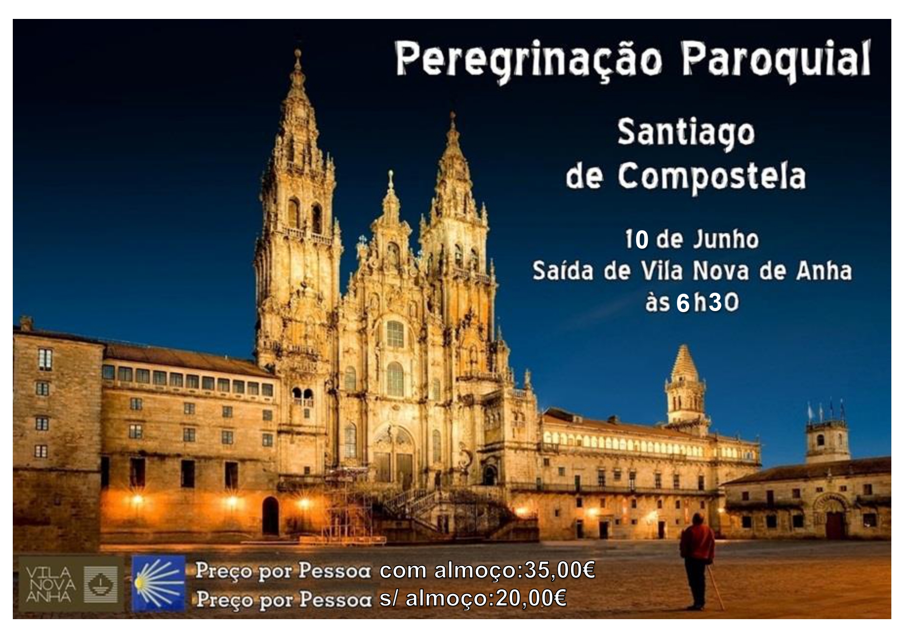 PASSEIO PAROQUIAL A SANTIAGO DE COMPOSTELA - 10/06/2022